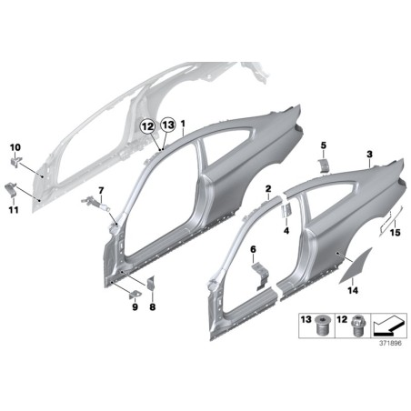 LCI Film de protection pour doublure d'aile de roue gauche - Pièce d'origine BMW 51148065959