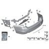 Supports de montage de pare-chocs arrière LCI - Ensemble de paires - Pièce d'origine BMW 51127384465/51127384466
