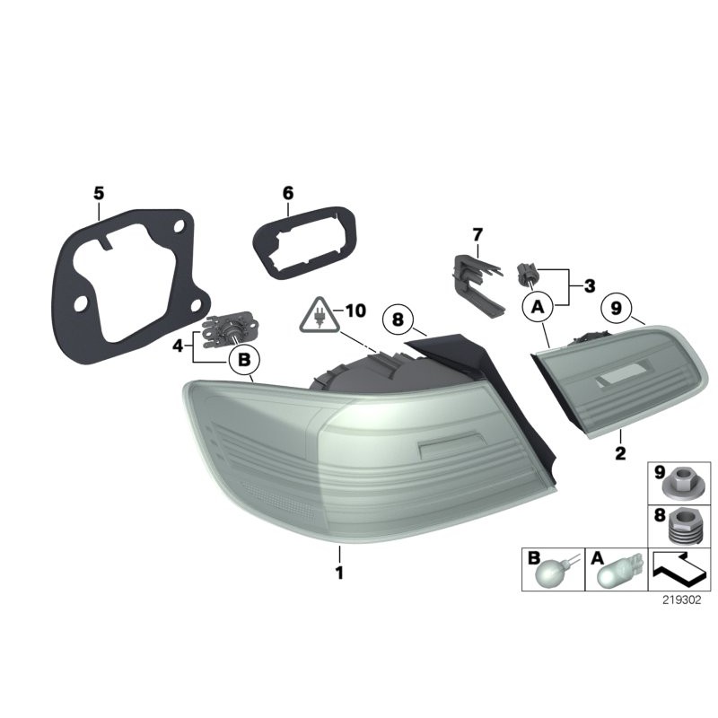 Feu arrière extérieur gauche à LED de la série LCI - Pièce d'origine BMW 63217251957 Feu arrière extérieur gauche à LED de la série LCI - Pièce d'origine BMW 63217251957
