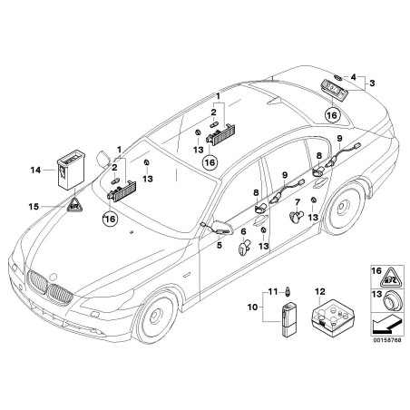 Module de garniture de porte à LED - Pièce d'origine BMW 63316929662