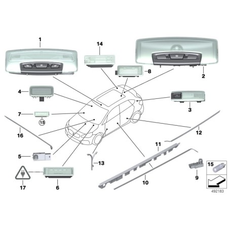 LED pour lampe intérieure - Pièce d'origine BMW 63317941911