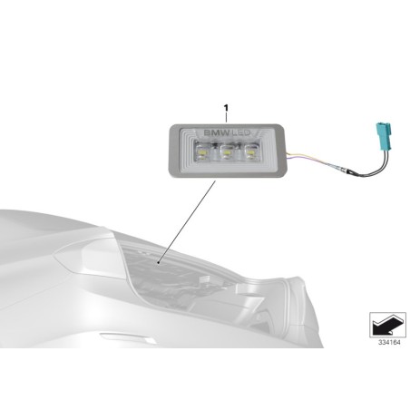 Lumière LED pour compartiment de coffre - Pièce d'origine BMW 63312348803