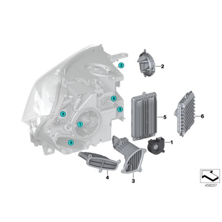 Module de lumière principale à LED - Pièce d'origine BMW 63117367261