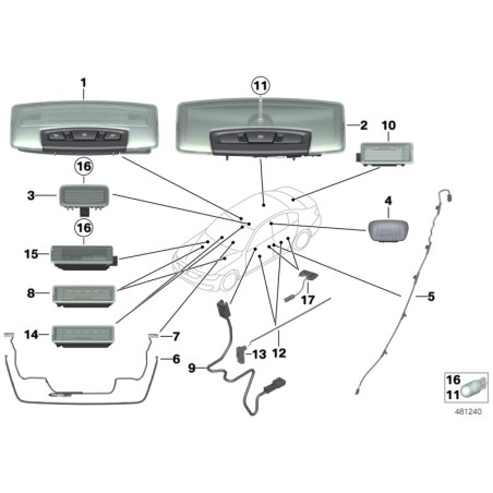 Module LED / Fibre optique - Pièce d'origine BMW 63319350967