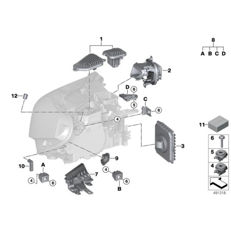 Module LED pour feu de virage - Pièce d'origine BMW 63117428788