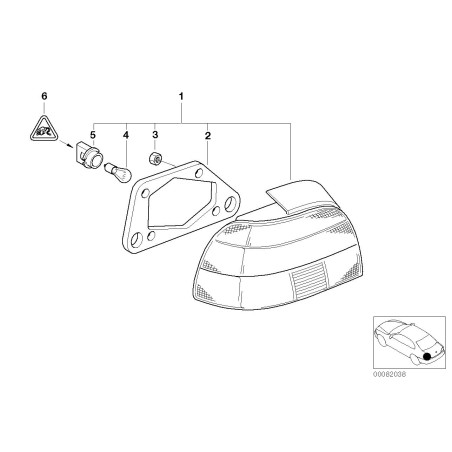 Feu arrière à LED gauche - Pièce d'origine BMW 63216902529