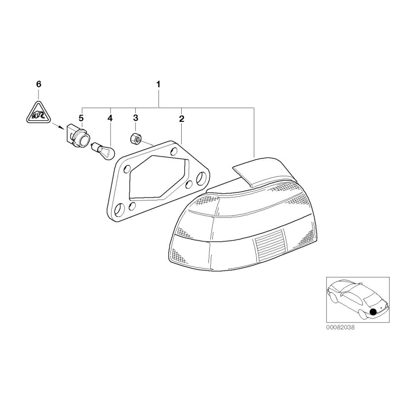 Feu arrière à LED droit - Pièce d'origine BMW 63216902530