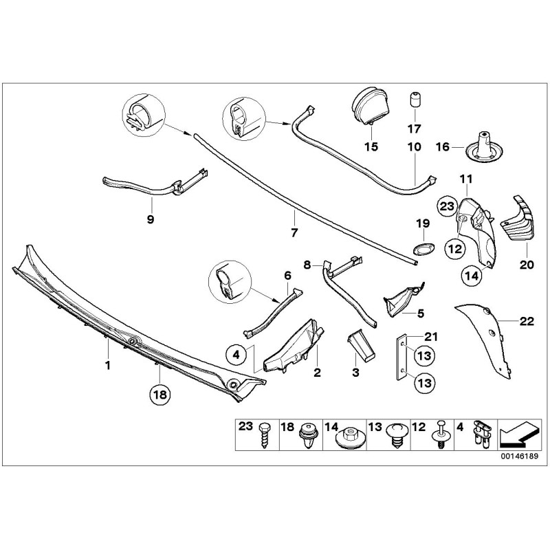 Couvercle d'aile gauche - Pièce d'origine BMW 51718232633