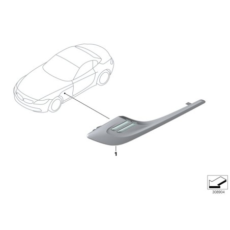 Clignotant latéral gauche de l'aile - Pièce d'origine BMW 63137303243