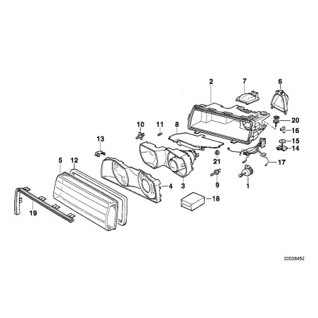 Support de lentille de lampe gauche - Pièce d'origine BMW 63128352733