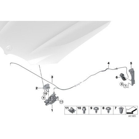 Pièce inférieure gauche de H - Pièce d'origine BMW 51237485957