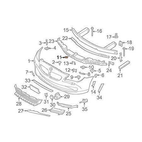 Cache de couvercle de lave-phare avant gauche - Pièce d'origine BMW 51117409533