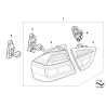 Support d'ampoule intérieur gauche pour le coffre - Pièce d'origine BMW 63217183841 Support d'ampoule intérieur gauche pour le coffre - Pièce d'origine BMW 63217183841
