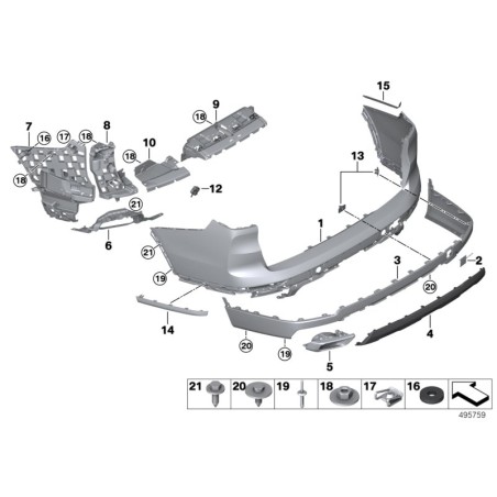 Feuille de protection gauche - Pièce d'origine BMW 51127441053