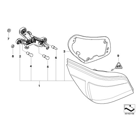 Support d'ampoule arrière gauche - Pièce d'origine BMW 63216923305