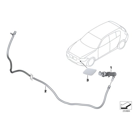 Couvercles de bouchon de lave-phare de phare gauche et droit apprêtés - Pièce d'origine BMW 51118053829/51118053830