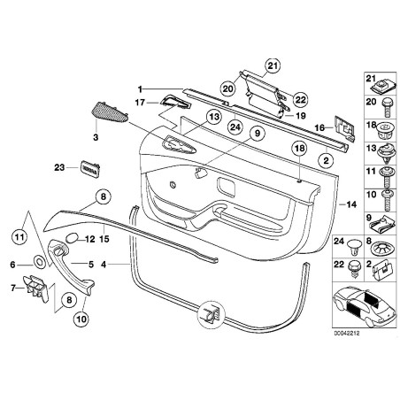 Couvercle de garniture d'airbag côté gauche noir - Pièce d'origine BMW 51418413215