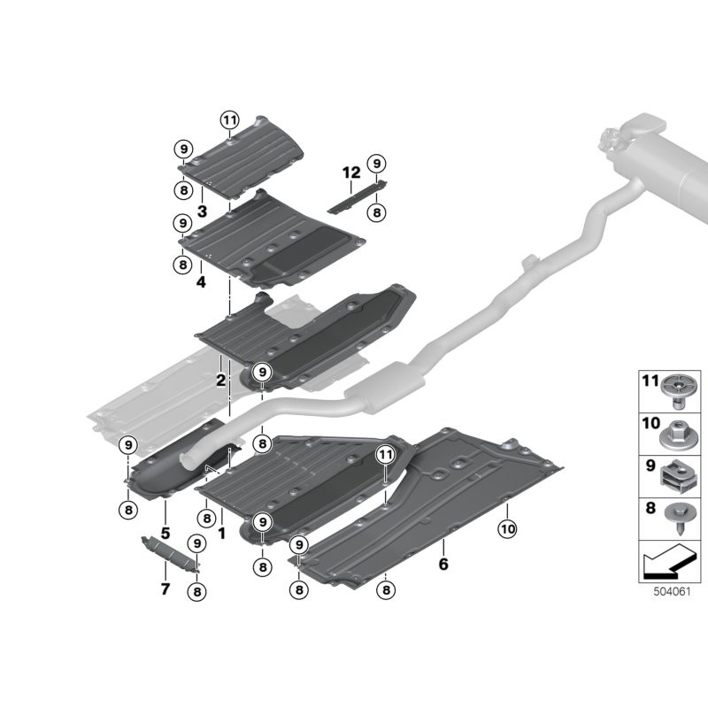 Panneau de carrosserie inférieur côté gauche - Pièce d'origine BMW 51757340778
