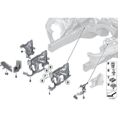 Couvercle de boîtier de direction gauche - Pièce d'origine BMW 51757185169