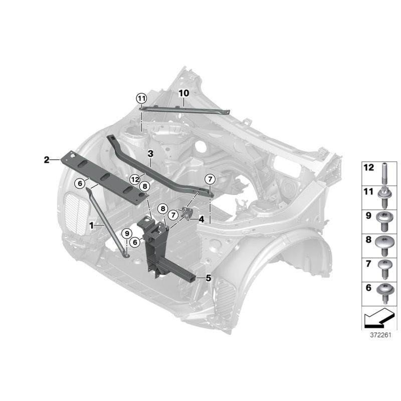 Support gauche - Pièce d'origine BMW 51647210499