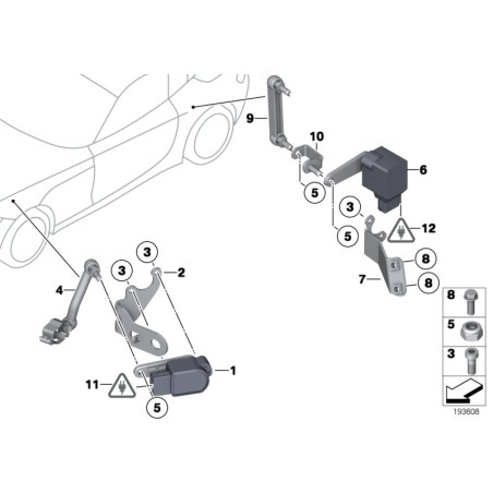 Capteur de niveau - Pièce d'origine BMW 37146784697