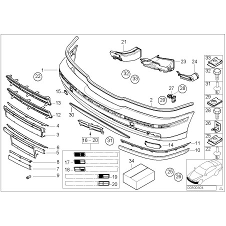 Plaque d'immatriculation supprimer le moulage de garniture - Pièce d'origine BMW 51118174850