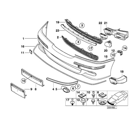 Support de plaque d'immatriculation - Pièce d'origine BMW 51112694214