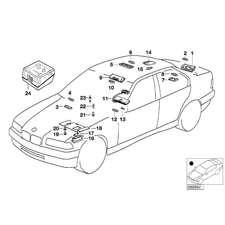 Éclairage de plaque d'immatriculation - Pièce d'origine BMW 63261387047