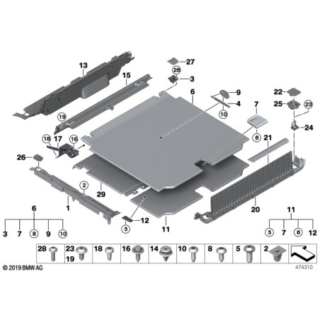 Support de vérin de levage - Pièce d'origine BMW 51479138212