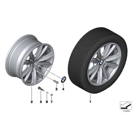 Roue en alliage léger - Pièce d'origine BMW 36116780720