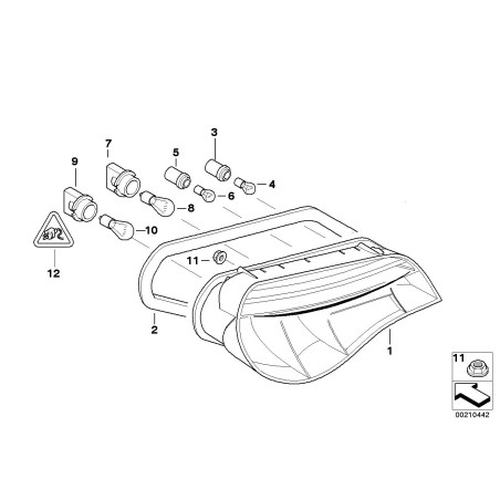 Douille d'ampoule - Pièce d'origine BMW 63211379399