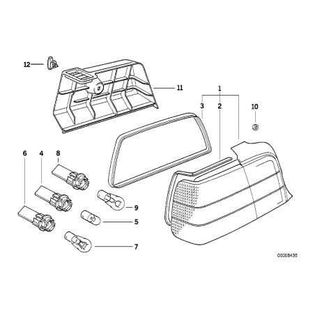 Douille d'ampoule - Pièce d'origine BMW 63211387363