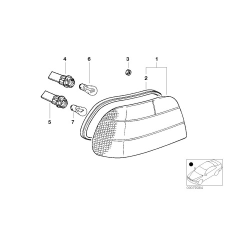 Douille d'ampoule - Pièce d'origine BMW 63211387364