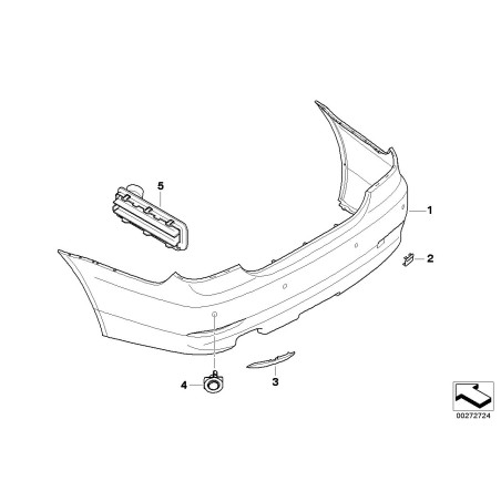 Capteur de radar de stationnement arrière - Pièce d'origine BMW 51127178177