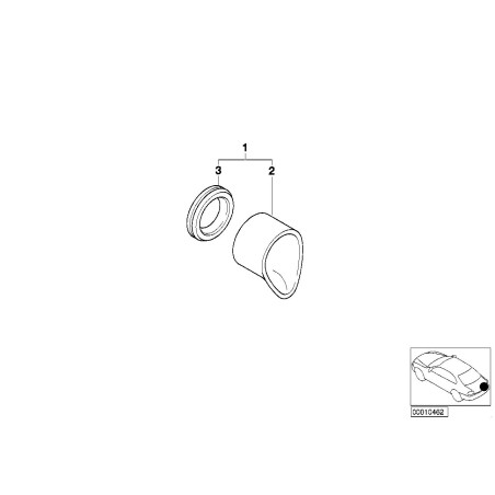 Boîtier de cylindre de verrouillage - Pièce d'origine BMW 51242491030