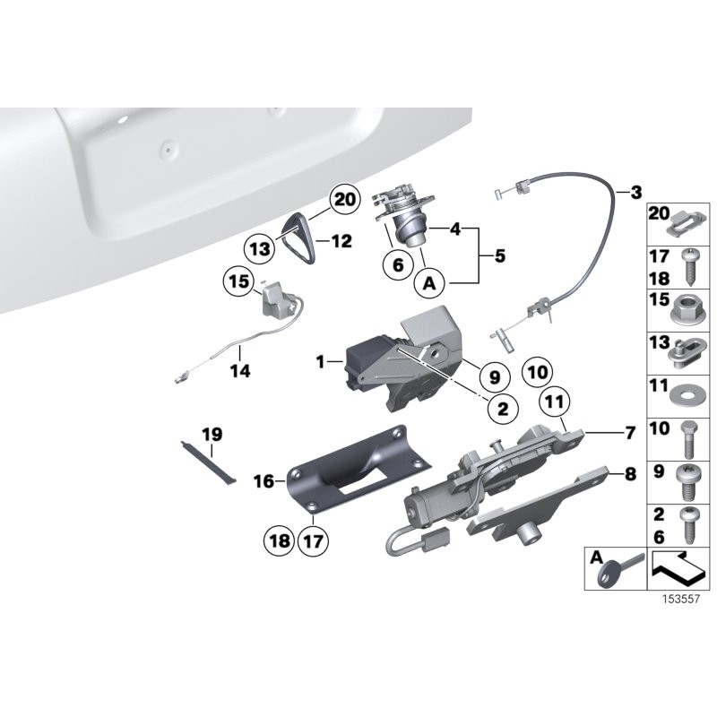 Verrou de conduite - Pièce d'origine BMW 67107014872