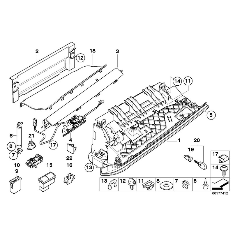 Serrure - Pièce d'origine BMW 51167151355