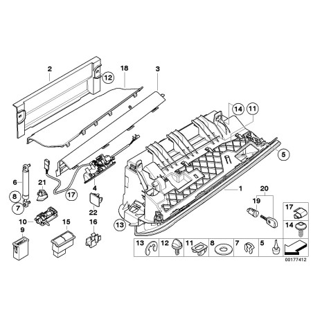 Serrure - Pièce d'origine BMW 51167151355