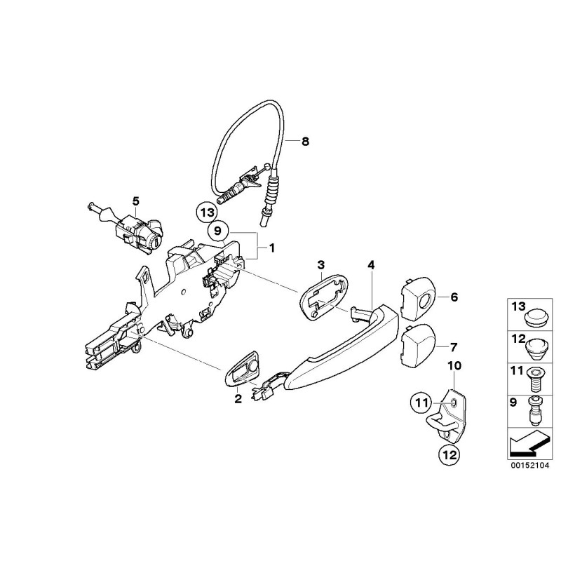 Serrure - Pièce d'origine BMW 51217187881