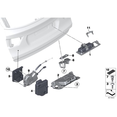 Serrure - Pièce d'origine BMW 51247233025