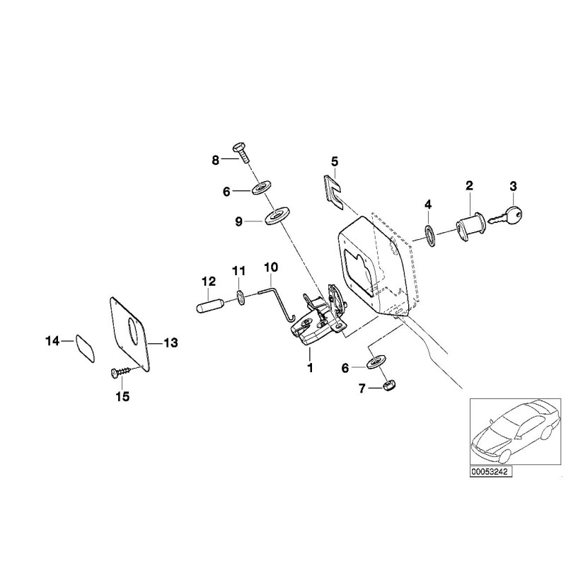 Serrure - Pièce d'origine BMW 51248169532