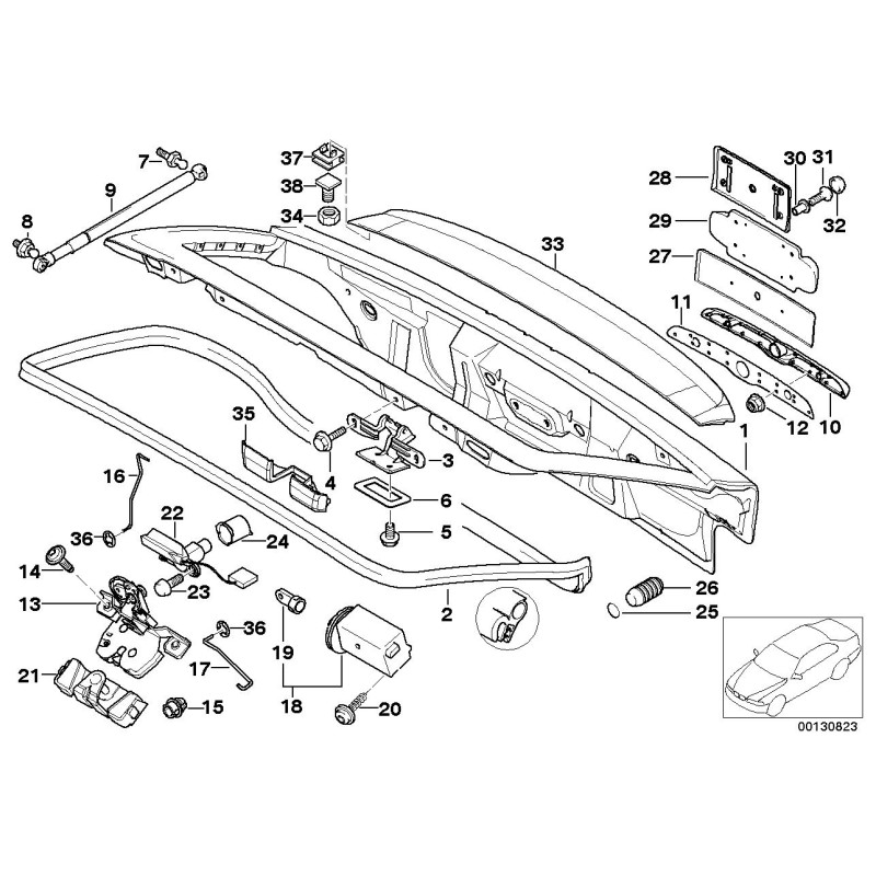 Serrure - Pièce d'origine BMW 51248197493