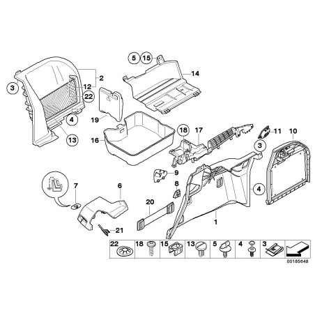 Insert de verrouillage de goupille - Pièce d'origine BMW 51711916199