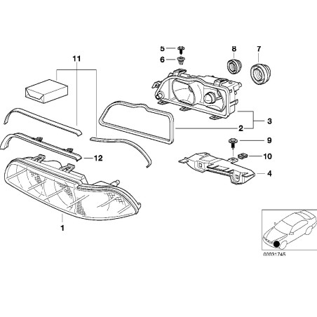 Cache de l'ampoule de feu de croisement - Pièce d'origine BMW 63128387527