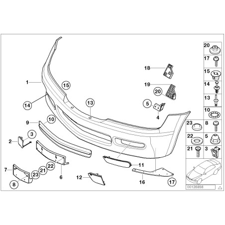 Cache de calandre inférieure - Pièce d'origine BMW 51117016906