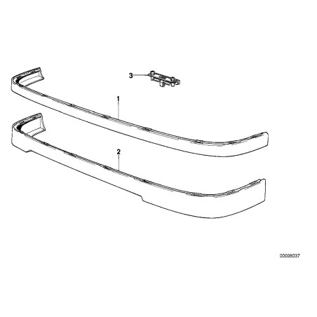 Becquet de lèvre avant inférieure - Pièce d'origine BMW 51711968488