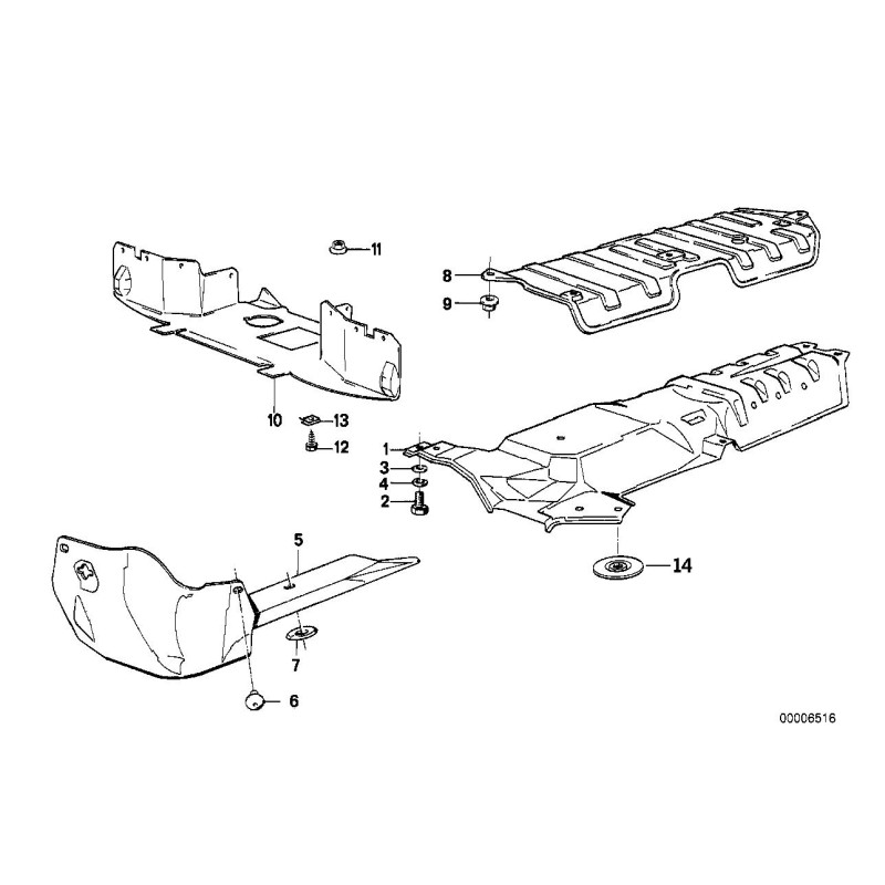 Panneau d'isolation du bouclier thermique inférieur - Pièce d'origine BMW 51711943106