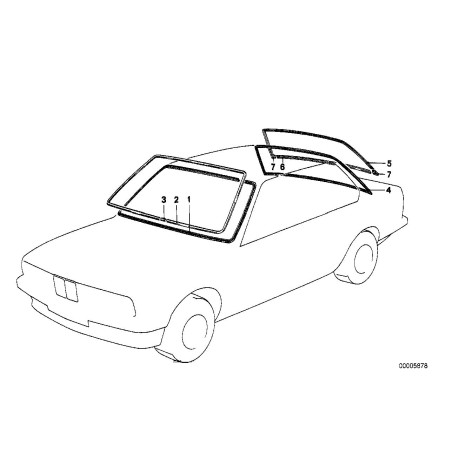 Moulure inférieure de la vitre arrière - Pièce d'origine BMW 51311884410