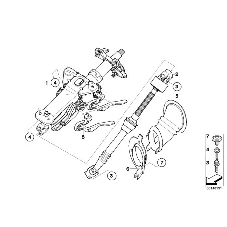 Joint d'arbre de direction inférieur - Pièce d'origine BMW 32306780892