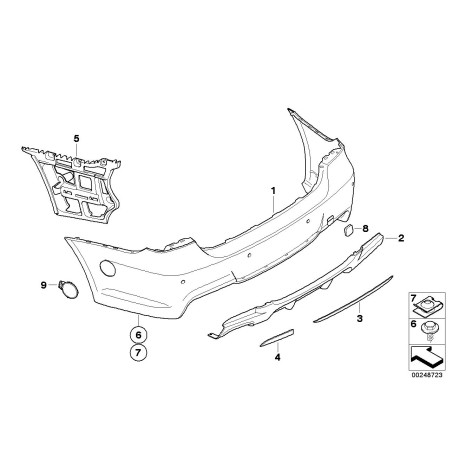 Cache de garniture inférieure - Pièce d'origine BMW 51128040152